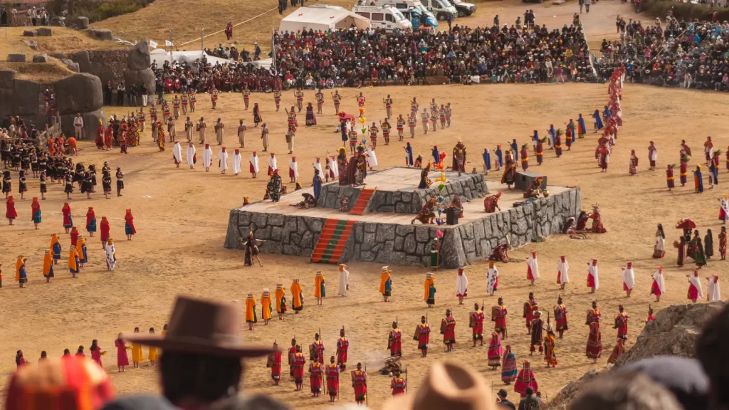 Inti Raymi ceremony reenacted in Cusco as part of the Peruvian festivals calendar-Qosqo Expeditions